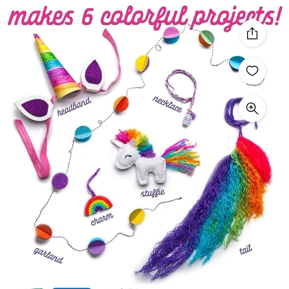 I Love Unicorns Craft Kit - Rainbow Colors - Picture 2 of 7